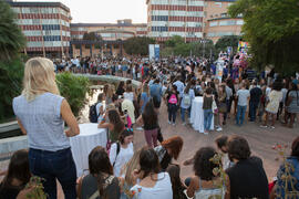 Actuación de la Asociación Folclórica Cultural "Juan Navarro". Bienvenida a los alumnos de intercambio internacional de la Universidad de Málaga. Jardín botánico. Octubre de 2016