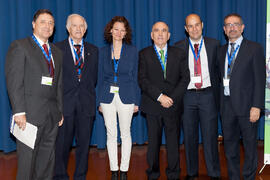 Foto de grupo. 6º Congreso Internacional de Actividad Física Deportiva para Mayores. Escuela Técnica Superior de Ingeniería de Telecomunicaciones y de Informática. Marzo de 2015