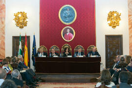 Mesa presidencial. Homenaje a Matías Cortés. Facultad de Derecho de la Universidad de Granada. Mayo de 2018