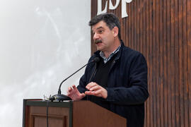 Gaspar Garrote en la graduación de los alumnos del CIE de la Universidad de Málaga. Centro Internacional de Español. Febrero de 2015