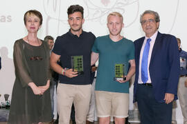 Entrega de trofeos en la Gala del Deporte Universitario 2017. Escuela Técnica Superior de Ingeniería de Telecomunicaciones. Junio de 2017