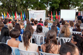 Acto de bienvenida a los alumnos Erasmus de la Universidad de Málaga. Jardín Botánico. Octubre de 2013