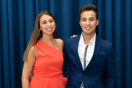María Guerrero y Guillermo Villalobos. Gala del Deporte Universitario 2019. Escuela Técnica Superior de Ingeniería de Telecomunicaciones. Junio de 2019