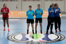 Partido Universidad de Oslo - Universidad de Colonia. Categoría femenina. Campeonato Europeo Universitario de Balonmano. Antequera. Julio de 2017