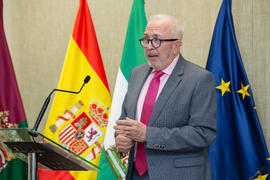 José Sánchez Maldonado en su nombramiento como Alumno de Honor de la Facultad de Ciencias Económicas y Empresariales. Facultad de Ciencias Económicas y Empresariales. Diciembre de 2019