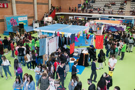 Estand de la Tuna. Jornadas de Puertas Abiertas de la Universidad de Málaga. Complejo Polideportivo Universitario. Abril de 2018