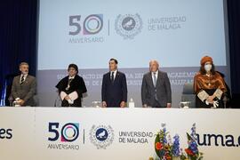 Mesa presidencial. Solemne Acto de Apertura del Curso Académico 2022/2023 de las Universidades Andaluzas. Escuela Técnica Superior de Ingeniería Informática y Telecomunicaciones. Septiembre de 2022