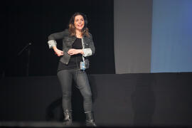Ana García Acuña en el ensayo previo de la gala inaugural de la XXV edición de Fancine de la Universidad de Málaga. Teatro Cervantes. Noviembre de 2015