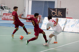 Partido Portugal contra Irán. 14º Campeonato del Mundo Universitario de Fútbol Sala 2014 (FUTSAL). Antequera. Julio de 2014