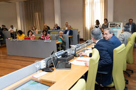 Intervención de Amador Fraile. Presentación de los Cursos de Verano 2019. Edificio del Rectorado. Junio de 2019