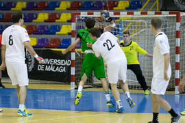 Partido Universidad de Basilea - Universidad de Oporto. Categoría masculina. Campeonato Europeo Universitario de Balonmano. Antequera. Julio de 2017