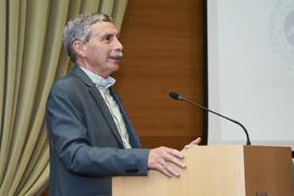 Enrique López Cuenca. I Premios del Aula de Economía y Deporte de la Universidad de Málaga. Edificio del Rectorado. Febrero de 2024