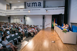 Graduación y clausura del curso del Aula de Mayores de la Universidad de Málaga. Campus de Teatinos. Junio de 2018