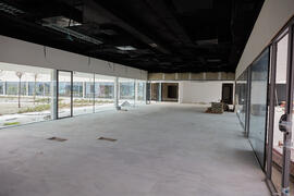 Obras en el interior del nuevo Pabellón de Gobierno. Campus de Teatinos. Abril de 2021