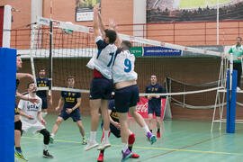 Partido UCAM - Universidad de Almería. Campeonato de España Universitario de Voleibol. Complejo Polideportivo Universitario. Abril de 2018