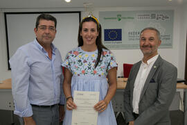 Entrega de diploma. Curso "Patrimonio y Turismo Cultural". Cursos de Verano de la Universidad de Málaga. Vélez Málaga. Julio de 2018