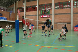 Partido femenino UCAM - Universidad Carlos III. Campeonato de España Universitario de Voleibol. Complejo Polideportivo Universitario. Abril de 2018