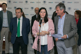 Elsa Marina Álvarez. Inauguración de las Jornadas de Puertas Abiertas de la Universidad de Málaga. Complejo Polideportivo Universitario. Abril de 2018