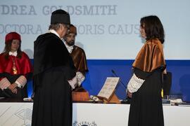 Investidura de Andrea Goldsmith como doctora "Honoris Causa" por la Escuela Técnica Superior de Ingeniería de Telecomunicación de la Universidad de Málaga. Paraninfo. Octubre de 2024