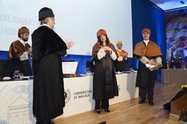 Investidura como Doctora "Honoris Causa" de Andrea Goldsmith por la Escuela Técnica Superior de Ingeniería de Telecomunicación de la Universidad de Málaga. Paraninfo. Octubre de 2024