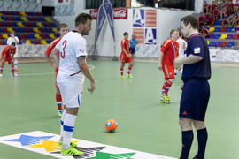 Partido Rusia contra República Checa. 14º Campeonato del Mundo Universitario de Fútbol Sala 2014 (FUTSAL). Antequera. Julio de 2014