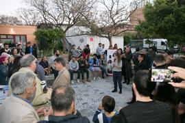 Demostración de arte callejero posterior a la inauguración de la sala de exposiciones "Espacio Cero" en el Contenedor Cultural. Campus de Teatinos. Abril de 2019