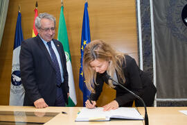 Toma de Posesión de María Ángeles Díaz Barbado como nueva profesora titular del Departamento de Arte y Arquitectura de la Universidad de Málaga. Edificio del Rectorado. Febrero de 2018