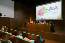 Mesa redonda: "Periodismo deportivo en la actualidad". Curso "Información y Comunicación". Cursos de Verano de la Universidad de Málaga. Ronda. Julio de 2018