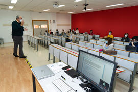 Aulas de la Facultad de Ciencias de la Comunicación de la Universidad de Málaga. Campus de Teatinos. Octubre de 2020