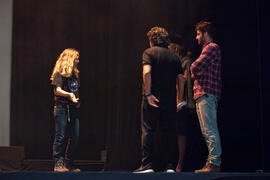 Ensayos para la Gala Inaugural de la XXIV edición de Fancine de la Universidad de Málaga. Teatro Cervantes. Noviembre de 2014
