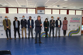 José Francisco Murillo presenta la Jornada de Puertas Abiertas de la Universidad de Málaga. Complejo Polideportivo Universitario. Marzo de 2022