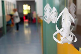 Detalle de decoración. Escuela Infantil Francisca Luque. Campus de Teatinos. Mayo de 2014