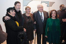 Eugenio Chicano tras la inauguración de su exposición "Paisajes Andaluces". Museo del Patrimonio Municipal. Diciembre de 2016