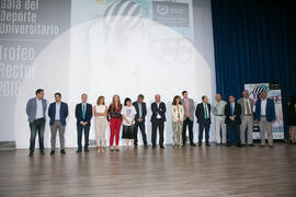 Entrega de los títulos del Trofeo Rector. Gala del Deporte Universitario 2018. Escuela Técnica Superior de Ingeniería de Telecomunicaciones. Junio de 2018