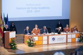 José Ángel Narváez en la Apertura del Curso Académico 2016/2017 de la Universidad de Málaga. Salón de actos de la Escuela de Ingenierías Industriales. Septiembre de 2016