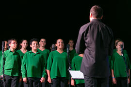 Coro de niños en el concierto de Dorantes. Cursos de Verano de la Universidad de Málaga. Ronda. Julio de 2018