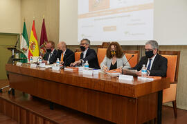 Mesa presidencial. IV Encuentro "10Graduadxs10". Facultad de Ciencias Económicas y Empresariales. Mayo de 2021