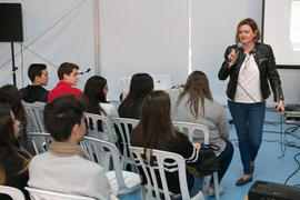 Ponencia de Josefa García Maestanza en las Jornadas de Puertas Abiertas de la Universidad de Málaga. Complejo Polideportivo Universitario. Marzo de 2017