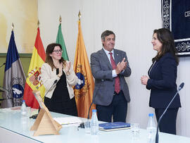 Toma de posesión de Ana José Cisneros Ruiz como nueva decana de la Facultad de Ciencias Económicas y Empresariales de la Universidad de Málaga. Campus de El Ejido. Enero de 2025