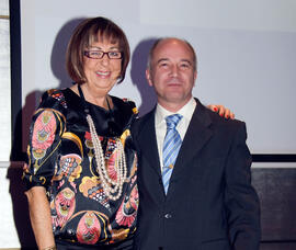 Cena de gala con motivo al homenaje para los jubilados y personal que cumple 25 años de servicio en la Universidad de Málaga. Hotel Barceló. Febrero de 2009