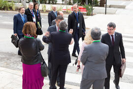 Llegada de autoridades. XXV Cumbre Hispano-Francesa. Edificio del Rectorado. Febrero de 2017