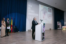 Intervención de José Ángel Narváez. Gala del Deporte Universitario 2018. Escuela Técnica Superior de Ingeniería de Telecomunicaciones. Junio de 2018