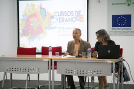Francisco José Rodríguez y María Linarejos Cruz. Curso "Patrimonio y Turismo Cultural". Cursos de Verano de la Universidad de Málaga. Vélez Málaga. Julio de 2018