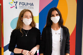 Zúa Méndez y Teresa Lozano. "Dialogando" con Towanda Rebels. Facultad de Derecho. Octubre de 2020