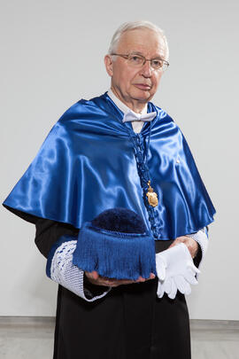 Retrato de Jean-Marie Lehn en su investidura como Doctor "Honoris Causa" por la Facultad de Ciencias de la Universidad de Málaga. Edificio del Rectorado. Junio 2015