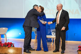 Entrega a Magdalena Álvarez de la distinción "Oikonomos" de la Facultad de Ciencias Económicas y Empresariales de la Universidad de Málaga. Paraninfo. Diciembre de 2024