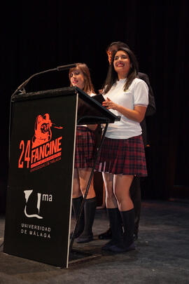 Ensayos para la Gala Inaugural de la XXIV edición de Fancine de la Universidad de Málaga. Teatro Cervantes. Noviembre de 2014