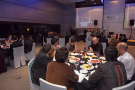 Acto en la cena del 3º Congreso Internacional de Actividad Físico-Deportiva para Mayores de la Universidad de Málaga. Hotel Barceló Málaga. Marzo de 2009