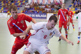 Partido Rusia contra República Checa. 14º Campeonato del Mundo Universitario de Fútbol Sala 2014 (FUTSAL). Antequera. Julio de 2014