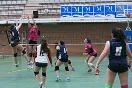 Partido femenino Universidad de Málaga - Universidad de A Coruña. Campeonato de España Universitario de Voleibol. Complejo Polideportivo Universitario. Abril de 2018